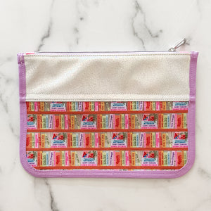 Curved Clear Bottom Pouch Full Pattern - Two Sizes -  Downloadable PDF