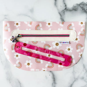 Rounded Zipper Accent Template - Pink - 3 Sizes Available
