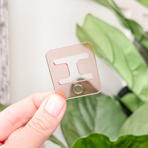 Removable Rectangle Strapzeez™ - Rose Gold