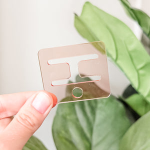 Removable Rectangle Strapzeez™ - Rose Gold