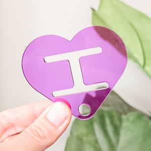 Removable Heart Strapzeez™ - Purple