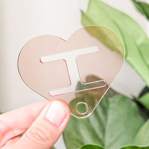 Removable Heart Strapzeez™ - Rose Gold