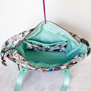 As Seen On OklaRoots!  Rainbow Butterflies MINI Wish Tote
