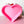 Tiered Large Heart Shaped Craft Bowl - Hot Pink