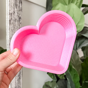 Tiered Large Heart Shaped Craft Bowl - Hot Pink