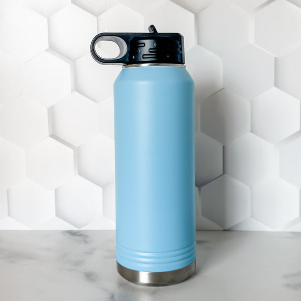 OklaRootie  - Light Blue - 32 oz Water Bottle