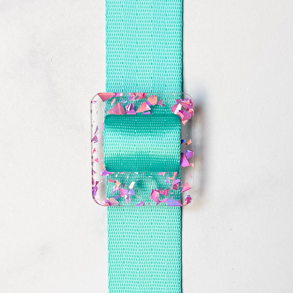 Removable Rectangle Strapzeez™ - Pink Foil