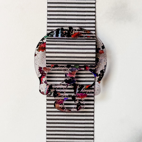 Removable Skull Strapzeez™ - Glitter Bats