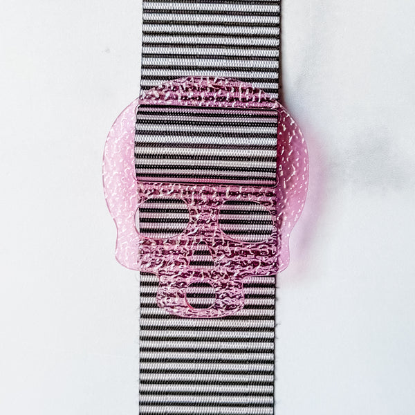 Removable Skull Strapzeez™ - Bubble Textured Pink