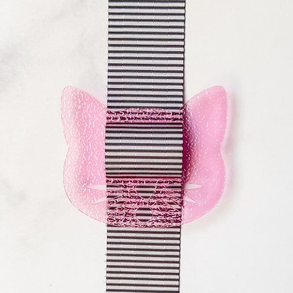 Removable Cat Head Strapzeez™ - Bubble Textured Pink