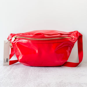 RESELL ITEM - Jumbo Fanny Pack Patent Apple Red