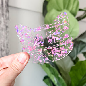 Removable Cat Head Strapzeez™ - Pink Foil