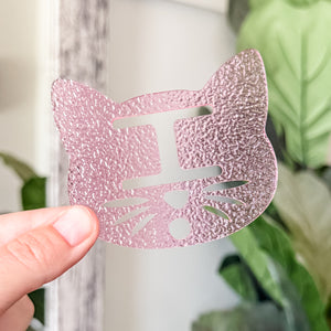 Removable Cat Head Strapzeez™ - Bubble Textured Pink