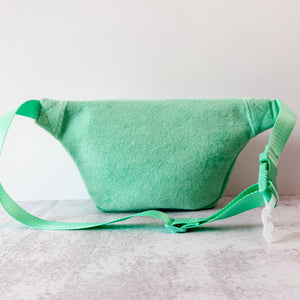 RESELL ITEM - Green Terrycloth Small Fanny Pack