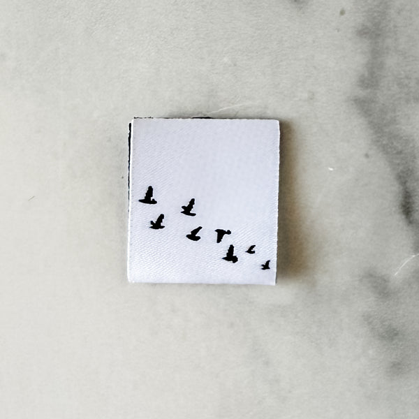 Sew In Fold Over Labels - Free As A Bird - Set of 10