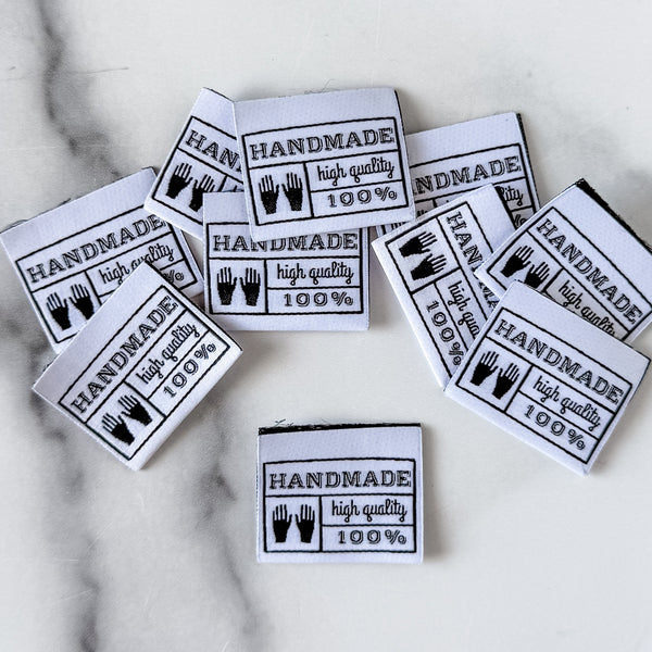 Sew In Fold Over Labels - Handmade High Quality - Set of 10