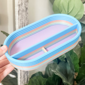Craft Organizer - Rods - Rainbow / Sky Blue