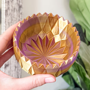 Spiked Craft Bowl - Purple Gold - Designed by Newt!