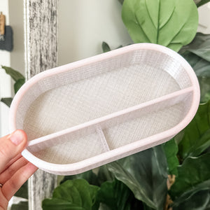 Craft Organizer - Rods - Clear With Blush Top