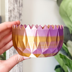 Spiked Craft Bowl - Purple Gold - Designed by Newt!