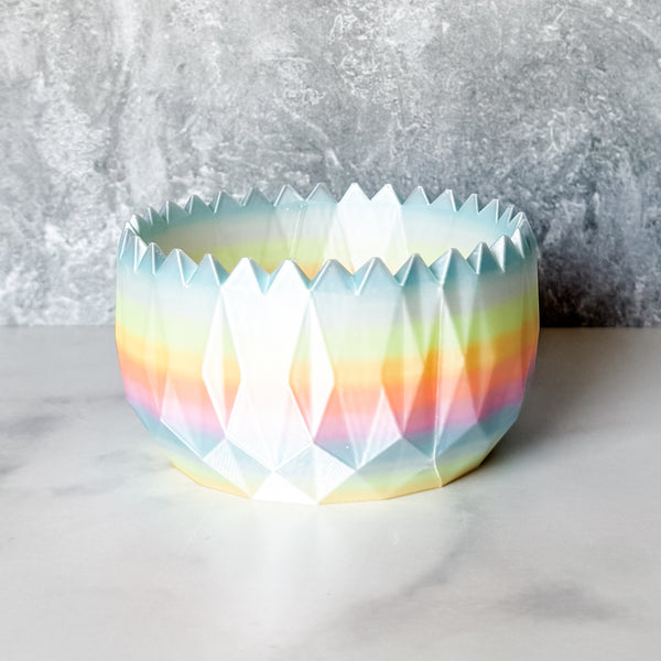 Spiked Craft Bowl - Dewey Pastel Rainbow - Designed by Newt!
