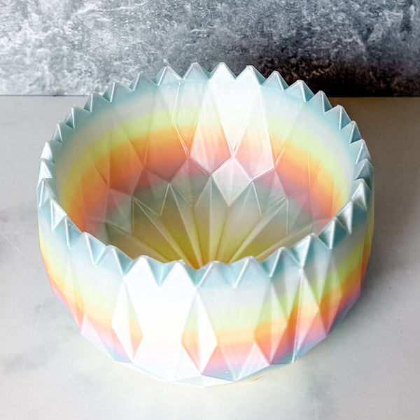 Spiked Craft Bowl - Dewey Pastel Rainbow - Designed by Newt!