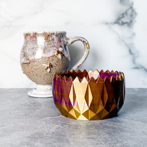 Spiked Craft Bowl - Purple Gold - Designed by Newt!