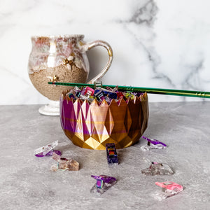 Spiked Craft Bowl - Purple Gold - Designed by Newt!