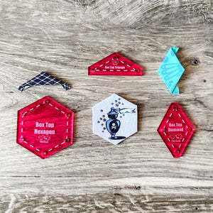 English Paper Piecing Set of 3 - 1/4" Seam Allowance - "Box Top" Style - Magenta - Acrylic Template