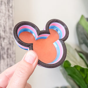 Itty Bitty Mouse Craft Bowl - Multi Colored Black Top