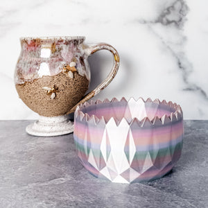Spiked Craft Bowl - Lavender Rainbow - Designed by Newt!