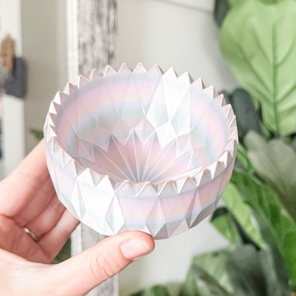 Spiked Craft Bowl - Lavender Rainbow - Designed by Newt!