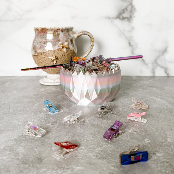 Spiked Craft Bowl - Lavender Rainbow - Designed by Newt!