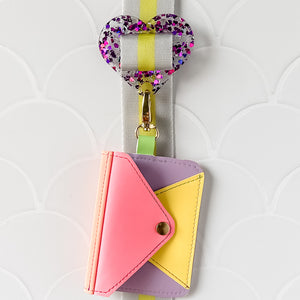 Removable Heart Strapzeez™ - Purple Foil Hearts