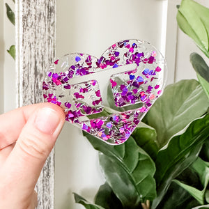 Removable Heart Strapzeez™ - Purple Foil Hearts