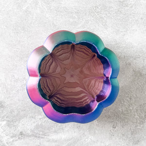 Medium Pumpkin Craft Bowl - Purple Chrome With Gold Base - Designed by Newt!