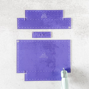 Babi Boxy Pouch and Crossbody  - Set of 4 - Frosted Violet - Acrylic Template