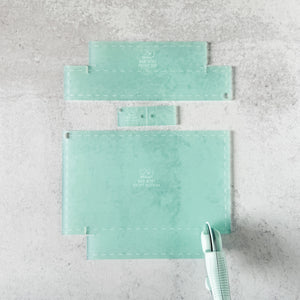 Babi Boxy Pouch and Crossbody  - Set of 4 - Frosted Seafoam - Acrylic Template