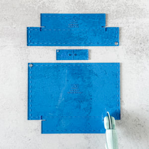Babi Boxy Pouch and Crossbody  - Set of 4 - Blue - Acrylic Template