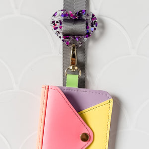 Removable Heart Strapzeez™ - Purple Foil Hearts