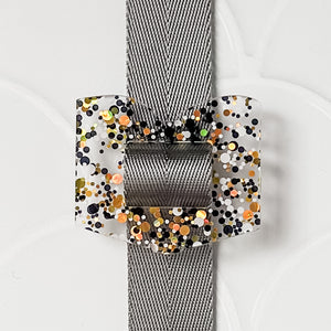 Removable Book Strapzeez™ - Black and Gold Dots