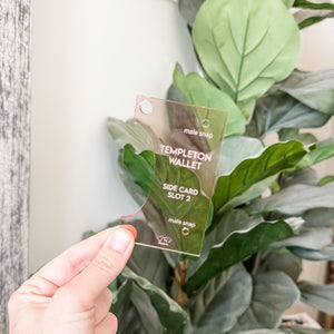 The Templeton Wallet Transparent Acrylic Templates - Set Of 7 - Rose Gold