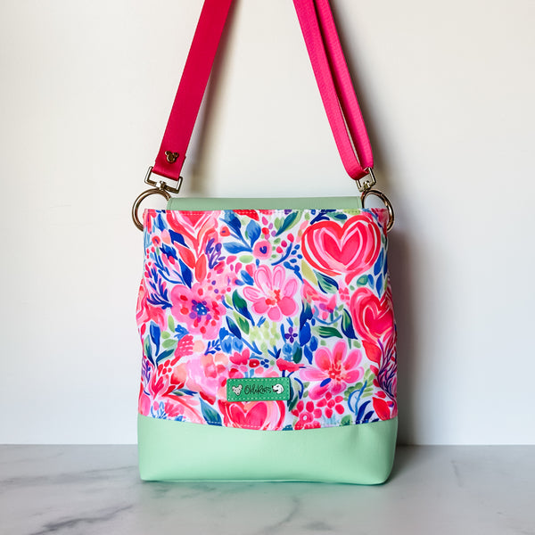 As Seen On OklaRoots! Tropical Hearts Ellie Bucket Bag