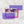 Curved Clear Bottom Zip Pouch - Frosted Violet -  Acrylic Template