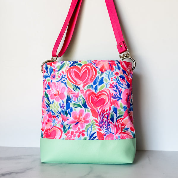 As Seen On OklaRoots! Tropical Hearts Ellie Bucket Bag