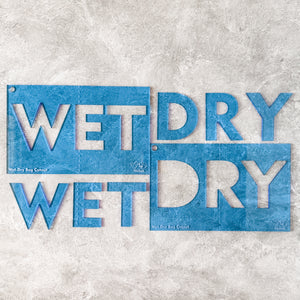 Wet +Dry for Wet/Dry Bag - CutOuts - BLUE - An Applique Template