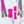 Load image into Gallery viewer, ROUNDED Fancy Straps - Size 1&quot; Webbing to 1/2&quot; Hook - MAGENTA - Set of 3 - Acrylic Template
