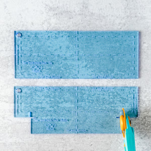 Snack Bag Template - Two Tone Exterior  - Ocean Blue - Acrylic Template