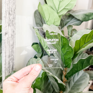 The Templeton Wallet Transparent Acrylic Templates - Set Of 7 - Clear