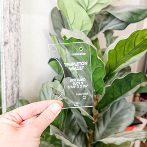 The Templeton Wallet Transparent Acrylic Templates - Set Of 7 - Soda